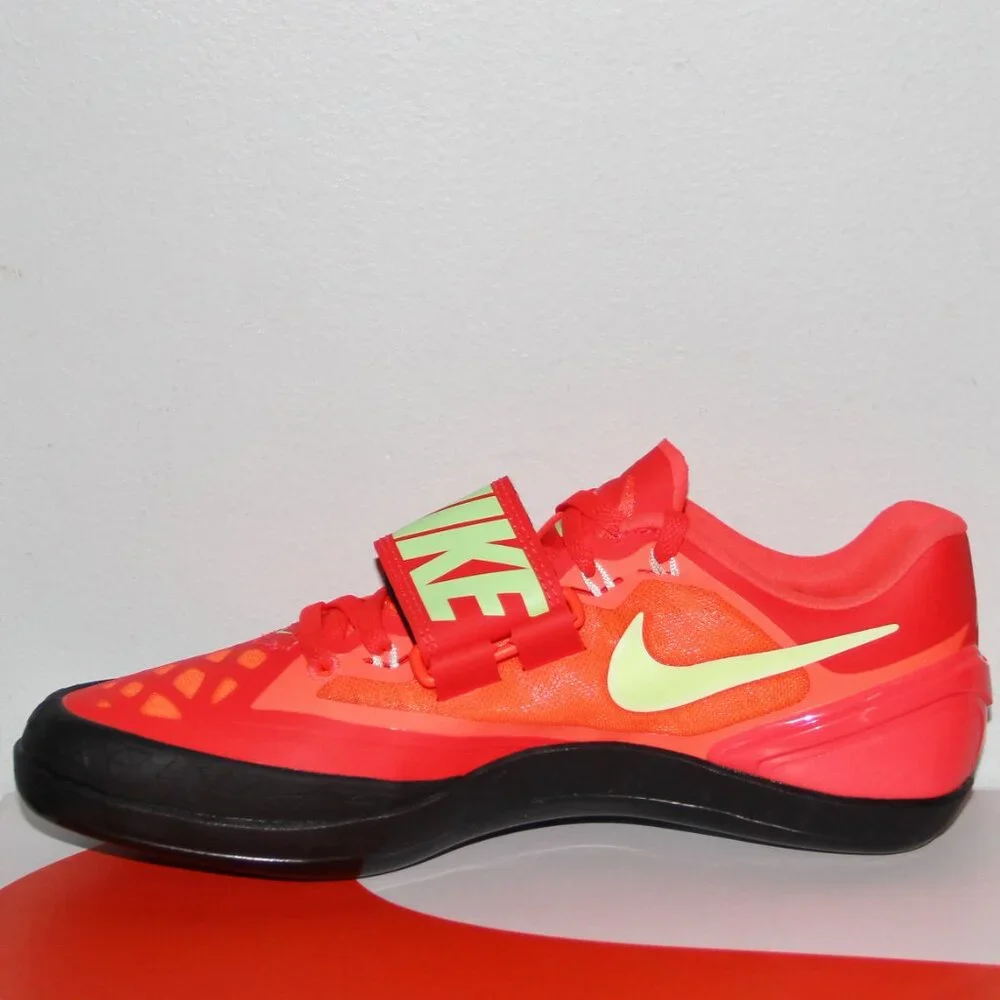 Nike Zoom Rotational 6 Throwing Shoes Mens 6 6.5 Bright Crimson Lime